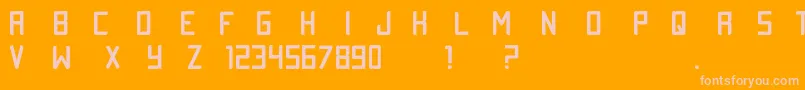 Więcej informacji o czcionce TestySan Czcionka TestySan – różowe czcionki na pomarańczowym tle