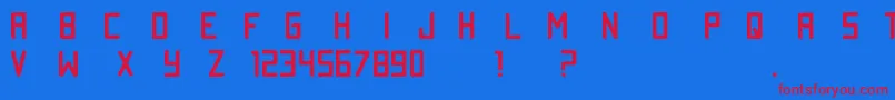 TestySan Font – Red Fonts on Blue Background