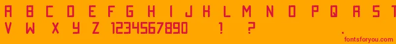 TestySan Font – Red Fonts on Orange Background