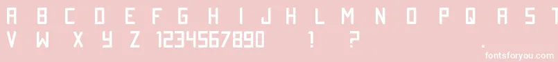 TestySan Font – White Fonts on Pink Background