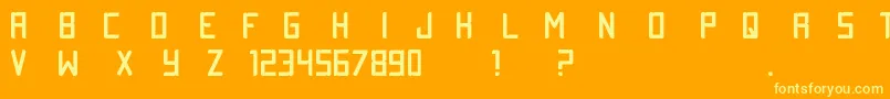 TestySan Font – Yellow Fonts on Orange Background