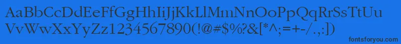 Aggar9-Schriftart – Schwarze Schriften auf blauem Hintergrund
