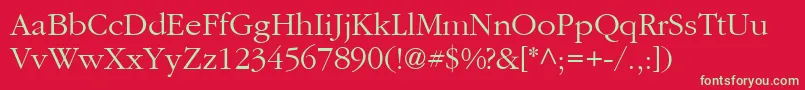 Aggar9 Font – Green Fonts on Red Background