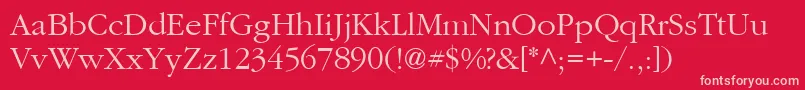 Aggar9 Font – Pink Fonts on Red Background