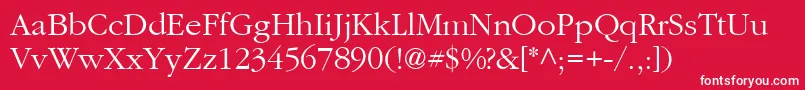 Aggar9-Schriftart – Weiße Schriften auf rotem Hintergrund