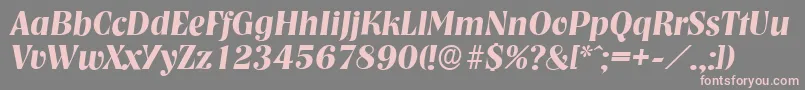 NashvilleserialBolditalic Font – Pink Fonts on Gray Background