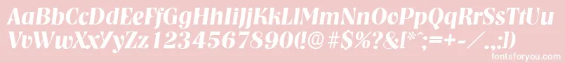 NashvilleserialBolditalic Font – White Fonts on Pink Background