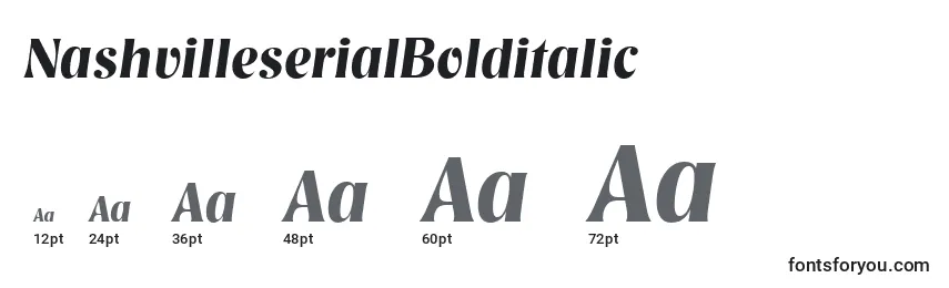 NashvilleserialBolditalic Font Sizes