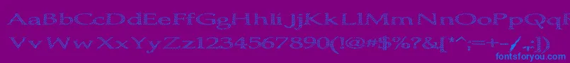 BoldlyGoOut Font – Blue Fonts on Purple Background