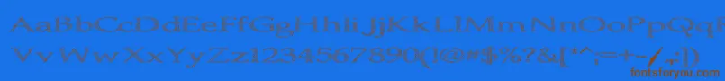 BoldlyGoOut Font – Brown Fonts on Blue Background