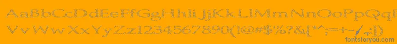 BoldlyGoOut-Schriftart – Graue Schriften auf orangefarbenem Hintergrund