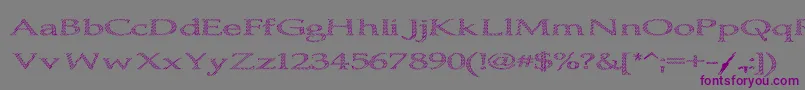 More about BoldlyGoOut Font BoldlyGoOut Font – Purple Fonts on Gray Background