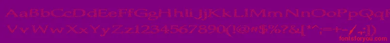 BoldlyGoOut Font – Red Fonts on Purple Background