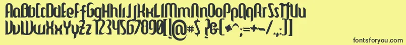 Mulago Font – Black Fonts on Yellow Background