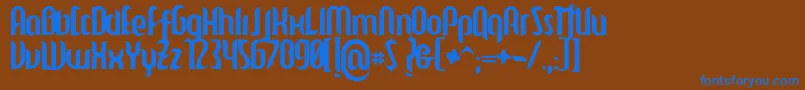 Mulago Font – Blue Fonts on Brown Background