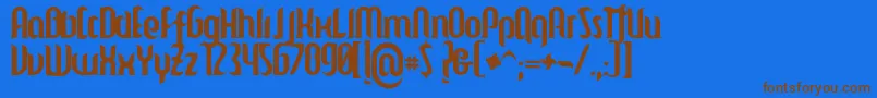 Mulago Font – Brown Fonts on Blue Background