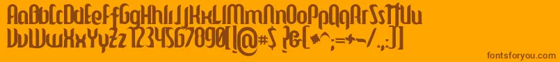 Mulago Font – Brown Fonts on Orange Background