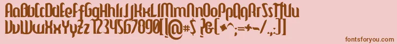 Mulago Font – Brown Fonts on Pink Background