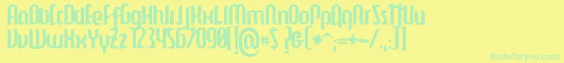 Mulago Font – Green Fonts on Yellow Background