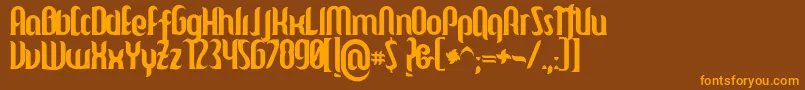 Mulago Font – Orange Fonts on Brown Background