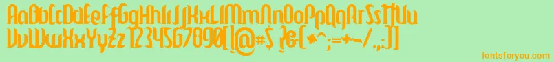 Mulago Font – Orange Fonts on Green Background