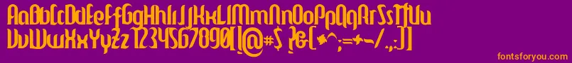 Mulago Font – Orange Fonts on Purple Background