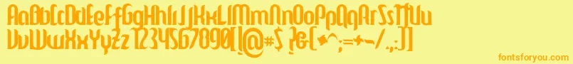 Mulago Font – Orange Fonts on Yellow Background