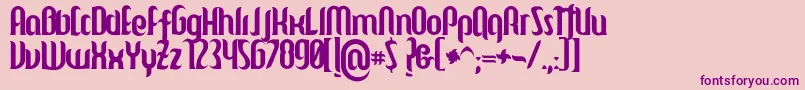 Mulago Font – Purple Fonts on Pink Background