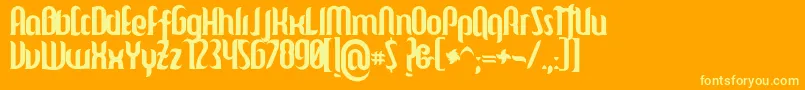 Mulago Font – Yellow Fonts on Orange Background