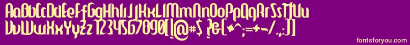 Mulago Font – Yellow Fonts on Purple Background