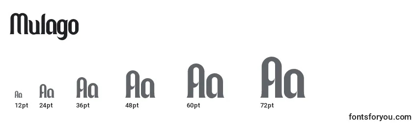 Größen der Schriftart Mulago (75493)