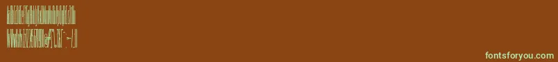 Czcionka Tollest – zielone czcionki na brązowym tle