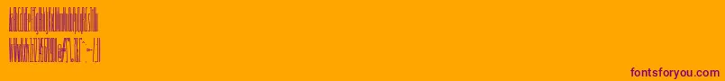 フォントTollest – オレンジの背景に紫のフォント