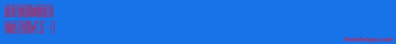 Tollest Font – Red Fonts on Blue Background
