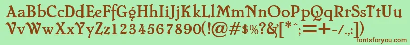 Cheboygan Font – Brown Fonts on Green Background