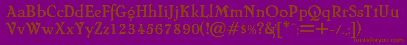 Cheboygan Font – Brown Fonts on Purple Background