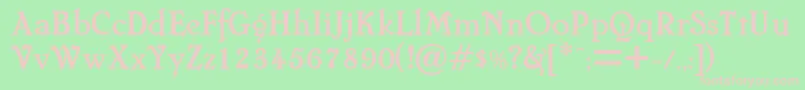 Cheboygan Font – Pink Fonts on Green Background