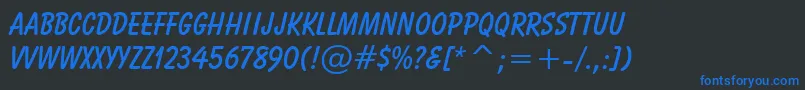 BalloonBoldBt Font – Blue Fonts on Black Background