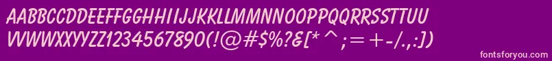 BalloonBoldBt Font – Pink Fonts on Purple Background