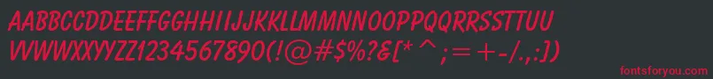 BalloonBoldBt Font – Red Fonts on Black Background