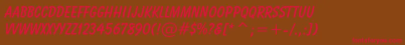 BalloonBoldBt Font – Red Fonts on Brown Background