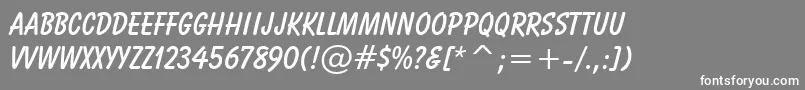 BalloonBoldBt Font – White Fonts on Gray Background