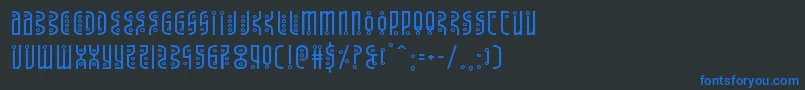 Undergroundroseexpand Font – Blue Fonts on Black Background