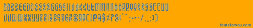 Undergroundroseexpand Font – Blue Fonts on Orange Background