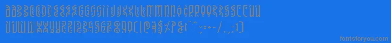 Undergroundroseexpand-Schriftart – Graue Schriften auf blauem Hintergrund