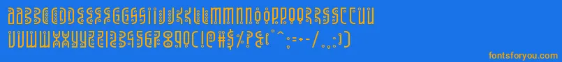 Undergroundroseexpand Font – Orange Fonts on Blue Background