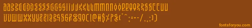 Police Undergroundroseexpand – polices orange sur fond brun