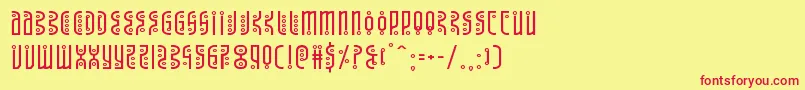 Undergroundroseexpand Font – Red Fonts on Yellow Background