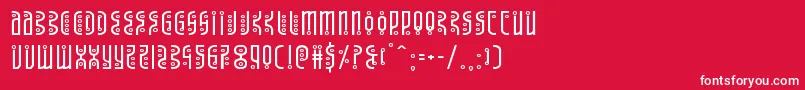 Undergroundroseexpand-Schriftart – Weiße Schriften auf rotem Hintergrund