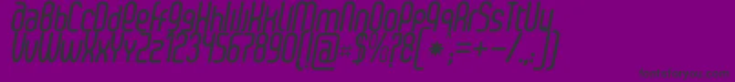 SenziBoldItalic Font – Black Fonts on Purple Background